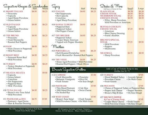 bruno's of lebanon menu|brunos menu psb.